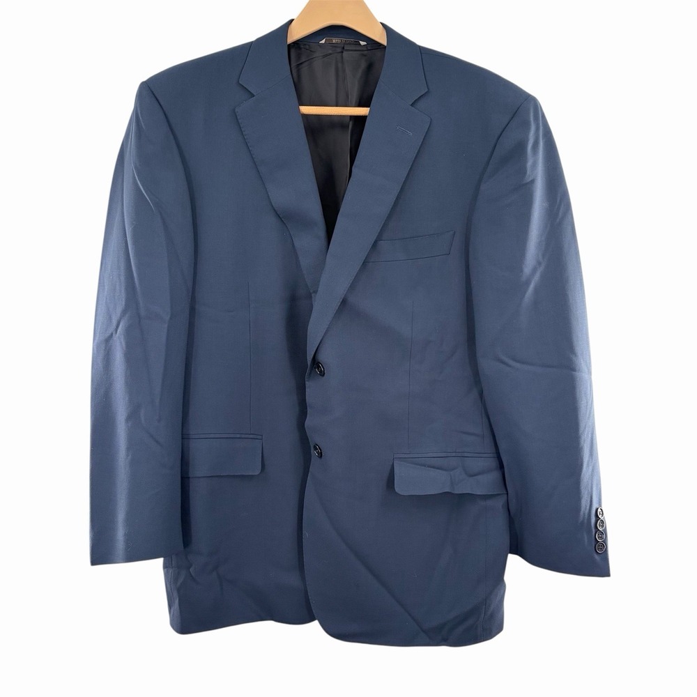 Canali 1934 Men's 100% Wool Travel Water Resistant Blazer Navy • Italy •‎ 46R US